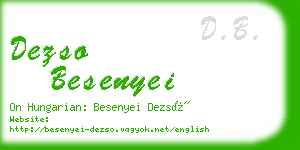 dezso besenyei business card